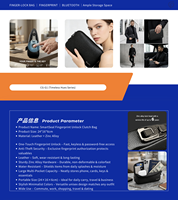 Tas Clutch Pria dengan Kunci Sidik Jari Kapasitas Besar Dompet Anti-Pencurian Tas Tangan Bisnis Baru