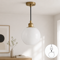 Abat-jour en verre sodocalcique à surface lisse, fourni par le fabricant, avec structure stable pour lampe commerciale