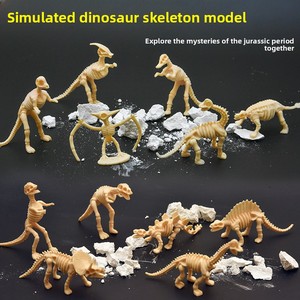 12 Modelli di Scheletri di Dinosauri in Plastica, T-Rex, Triceratops, Giocattolo Educativo Archeologico per Bambini - Product Image 6