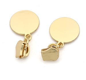 Cloxy DIY bolsa de Ropa Accesorios de costura #5 tirador de cremallera de Metal dorado claro con etiqueta redonda bolsa de ropa deslizador de cremallera #5 - Product Image 5