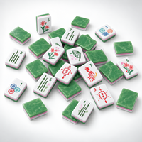 Jeu de Mahjong Américain Moderne Personnalisé MJ1 à 4 Couches, 160 Tuiles en Acrylique, Motif Léopard et Tortue, Écologique, Portable et de Luxe