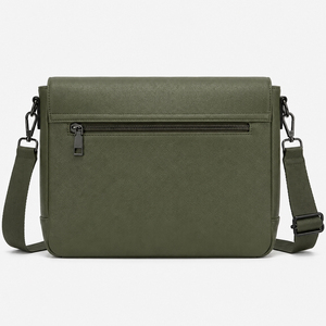 Large Capacity Patterned <b>Men</b> Shoulder Bag 2-in-1 Detachable <b>Pouch</b> Custom Logo Designer Forest Green Messenger Bag set - Product Image 5