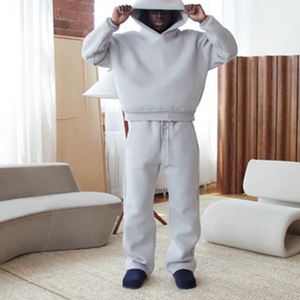 Conjunto <span class=keywords><strong>de</strong></span> Sudadera y Pantalones Deportivos Personalizados, 100% Algodón, Felpa Francesa, Trajes Deportivos Casuales, Conjuntos <span class=keywords><strong>de</strong></span> Sudadera con Capucha y Pantalones Deportivos - Product Image 4