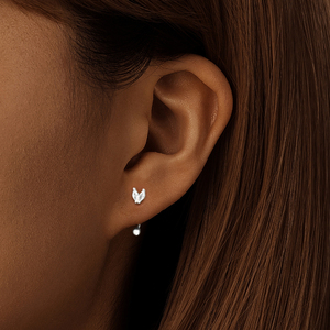 CANNER Vente en gros de perles en argent sterling hypoallergéniques S925, boucles d'oreilles en zircon cubique à double usage pour femmes - Product Image 5