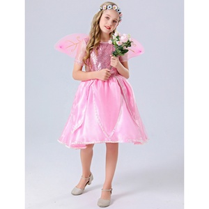 Halloween Kids Princess Dress Girls Cosplay Outfit Little Girl <strong>Winged</strong> Gown Masquerade Stage Performance Costume - Product Image 6
