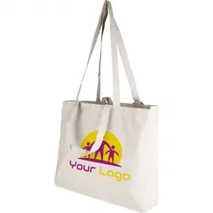 Borsa shopper in cotone con doppio manico, personalizzabile per merchandising - Product Image 1