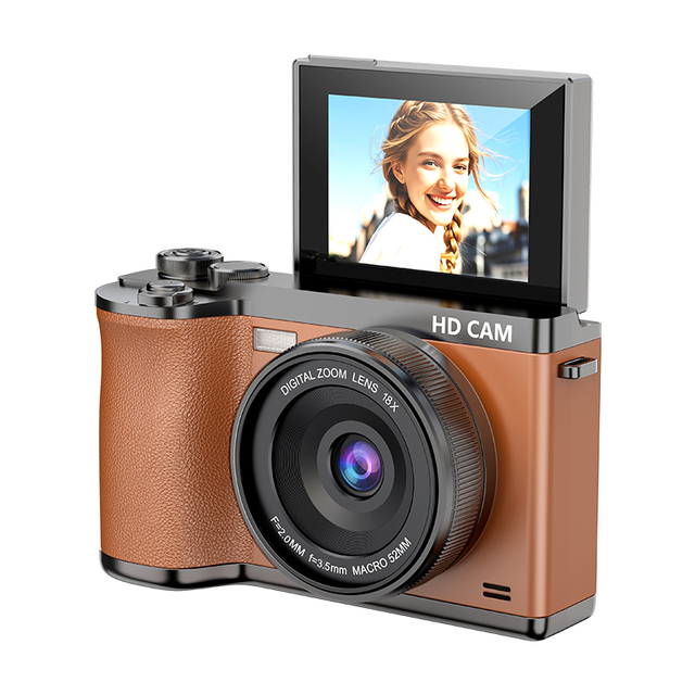 LK-015 Camera 1080P High-Definition Retro 2.4-inch Flip Screen Compact Vlog Camera CCD NEW