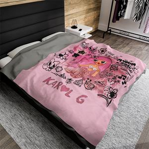 <span class=keywords><strong>Couverture</strong></span> en peluche personnalisée Karol G Little Mermaid Quilt Cozy Manana Sera Bonito Musical Pink Bichota Bed Throw Blankets - Product Image 3
