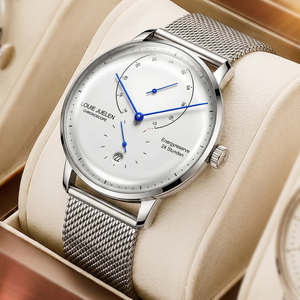 <span class=keywords><strong>Montre</strong></span> de luxe pour <span class=keywords><strong>homme</strong></span> à quartz, stock d'usine, bracelet en acier inoxydable et cuir, étanche 3 ATM, mode, lumineuse, bracelet de <span class=keywords><strong>montre</strong></span> 42 mm - Product Image 1