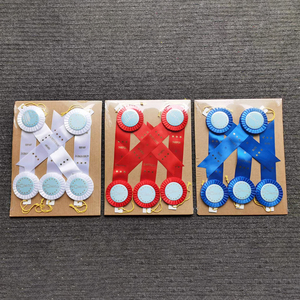 Mặt duy nhất Marseille trang trí giải thưởng hoa Corsage ren <span class=keywords><strong>Ribbon</strong></span> rosettes băng giải thưởng tùy chỉnh <span class=keywords><strong>Rosette</strong></span> nút 100% Polyester - Product Image 5