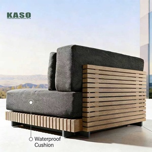 Juego de <span class=keywords><strong>Muebles</strong></span> de Sofá Moderno para Exterior de Madera de Teca, Modular, Impermeable, de Lujo, para Jardín, Junto a la Piscina, Patio, Hotel y Resort - Product Image 3
