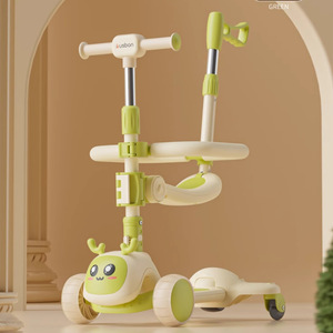 Usbon Kids Trottinette pliable 3 en 1, tricycle réglable en hauteur pour enfants de plus de 12 mois, rouge - Product Image 3