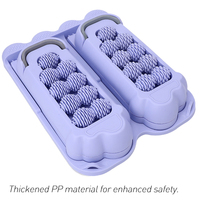 Planche inclinée réglable pour étirement des mollets en PP durable avec rouleaux de massage à 12 niveaux, planche d'étirement des pieds pour soulagement de la fasciite plantaire