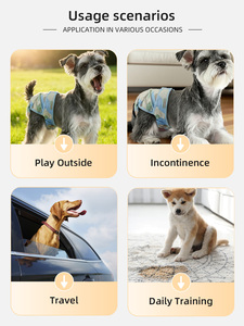 थोक वाटरप्रूफ मुद्रित कपड़े पुनः प्रयोज्य धोने योग्य भारी अवशोषण माइक्रोफाइबर पिल्ला डायपर रैप पेट बैंड कुत्तों के लिए - Product Image 6