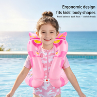Gilet de natation gonflable portable Swimbobo pour enfant avec boucle de sécurité réglable, en PVC sans phtalate, flotteurs de piscine robustes, double usage