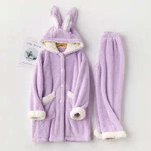 Pijamas de franela de invierno para niñas, camisón largo indio para dormir, venta al por mayor