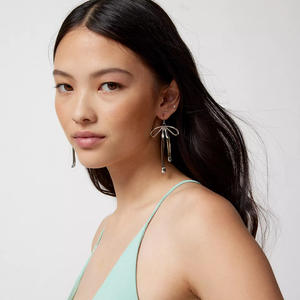 Boucles d'oreilles hypoallergéniques tendance <span class=keywords><strong>en</strong></span> argent plaqué <span class=keywords><strong>or</strong></span> <span class=keywords><strong>18</strong></span> <span class=keywords><strong>carats</strong></span> pour femmes, retour facile, bon marché - Product Image 4