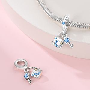 फैशन जेलीफ़िश के आकार 925 स्टर्लिंग सिल्वर ब्रेसलेट पेलेंट रंगीन हार आकर्षण डिय गहने - Product Image 3