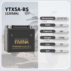 YTZ5S toptan 125CCA uzun çevrim ömrü motosiklet 12v12vkurşun-asit motosiklet pil - Product Image 5