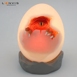 Creative Dinosaur <strong>Eggs</strong> 3D Night <strong>Lights</strong> 3D Dinosaur Lamp Multi-colors Remote Control 16 LED Colors Rechargeable Dinosaur Lamp - Product Image 3