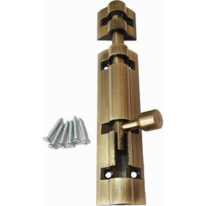 4-Inch Aluminium Tower <b>Bolt</b> Sliding Latch Lock with Screw for Door <b>Security</b> and Home Protection - Product Image 5