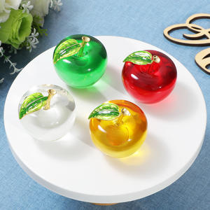 Figuras de Manzana de Cristal, Coleccionables, Decoración de Frutas de Vidrio para Mesa de Oficina, Pisapapeles de Cristal Artístico para Hogar y Cocina - Product Image 3