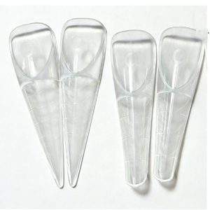 Logo OEM Space French Dual Forms Super Long Square Straight Side Nail Tips Artificial Extend Nail Art Salon Designs Free Step - Product Image 3