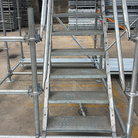 JHJD Preisgünstige Industrielle Tragbare Verzinkte Stahl-Gerüstleiter mit Haken und Treppe für Bauarbeiten