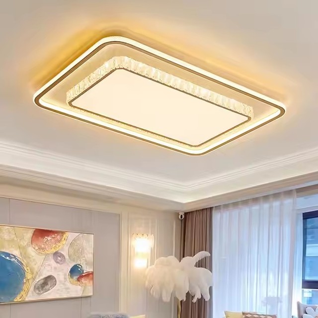 Modern Luxury K9 Crystal Chandelier Ceiling Lamp for Living Room & Bedroom High Quality Customizable Size & Color LED Light