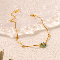 Bracelet tressé artisanal en acier inoxydable plaqué or 18 carats PVD, style bohème vintage, ethnique rétro, bijoux pour femmes