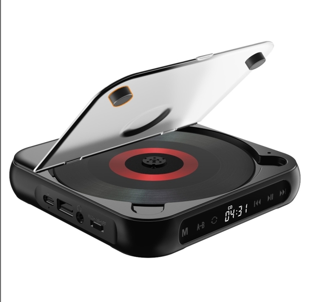 Kecag KC-918 CD Player Rechargeable Touchscreen Headphone Small Music Walkman(Black)