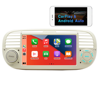 Autoradio multimédia IPS 7 pouces pour tableau de bord, lecteur sans fil Carplay Android Auto Mp5 pour Fiat 500, autoradio Android