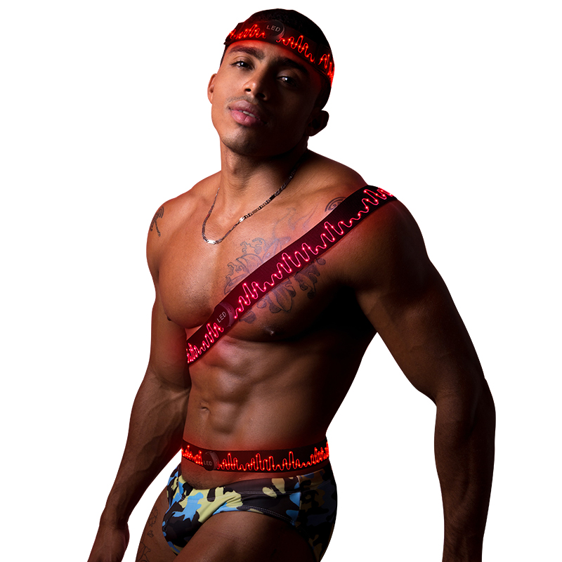 Amazon горячая Распродажа, светодиодная вышивка, веревка, Светящийся Пояс, светящийся светодиодный спортивный пояс для ночной ходьбы, бега, верховой езды