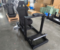 Simulateur de conduite DIY 4080 en aluminium avec siège améliorable pour levier de vitesses et frein à main, montage facile, compatible avec toutes les bases Direct Drive principales