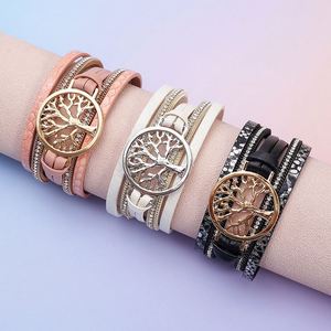Religious <b>Leather</b> <b>Bracelet</b> Innovative Viral Marketing Potential Ready to Ship (RTS) Holiday Gift for Women IP Black Finish - Product Image 3