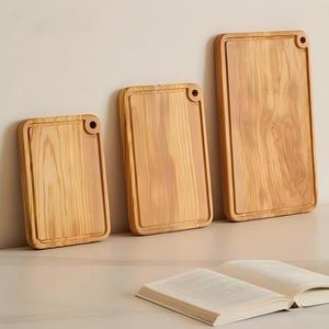 Tabla de Cortar de Madera de Olivo Natural para Queso y Charcutería, Madera Maciza con Ranura para el Hogar y Restaurantes - Product Image 6