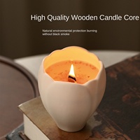 JISHE Aromatherapie Sojawachs Blumenförmige Duftkerze mit Natürlichen Ätherischen Ölen Handgemachte Heimdekoration für Feiertage und Diwali