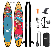 Planche de SUP de course Fusion Drop Stitch 12'6 381cm Double couche PVC Gonflable Planche de paddle gonflable Planche de course pour le surf