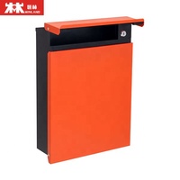 Nouveau design de boîte aux lettres murale en acier et métal pour décoration extérieure commerciale tige de verrouillage galvanisée étanche pour courrier d'appartement