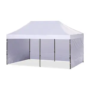 Heavy Duty Ez Pop up Canopy Carpa con paredes laterales 10x20, Blanco