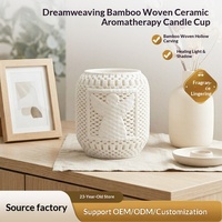 Bougie en cire de soja semi-artisanale parfumée dans un pot en céramique, décoration d'intérieur haut de gamme, cadeau pour le festival Qixi, infusée aux huiles essentielles