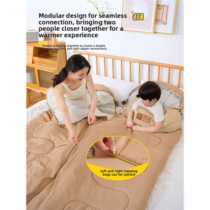 Saco de Dormir para Acampar al Aire Libre, Unisex, Tipo Híbrido, Portátil, Individual/Doble, para Uso en Interiores, de Poliéster, para Todas las Estaciones, Cómodo - Product Image 4