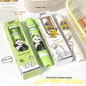Penghapus Pensil Karet Desain Kartun Lucu yang Dapat Ditarik untuk Alat Tulis Siswa Sekolah Dasar, Membersihkan Sisa Sisaan - Product Image 4