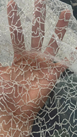 Mily Bridal MHL203 Une ligne bretelles spaghetti dentelle appliques fente latérale paillettes robe de mariée scintillante