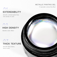 Vernis Gel UV/LED Effet Miroir Argenté Marque Privée Sans HEMA Gels Métalliques pour Ongles Logo Personnalisé 15ml