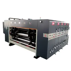 Lead Edge Auto Feeding Flexo mesin cetak tinta Slotter Rotary Die Cutter untuk karton