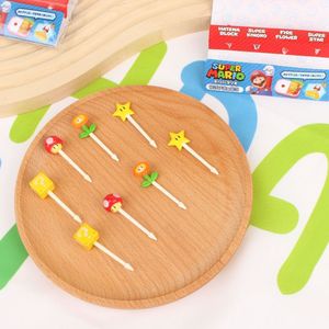 A581 Niedliche Bento <span class=keywords><strong>Box</strong></span> Dinosaurier Kunststoffspieße <span class=keywords><strong>Burger</strong></span> Kreative Küchen-Bento-Fruchtspieße Party Süßes Cartoon-Obstgabel-Set für Kinder - Product Image 4