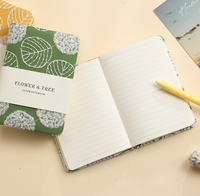 A6 Cahier de Broderie Style Japonais Coréen Lin Coton Fait à la Main Super Épais Journal d'Étudiant avec Page Intérieure Semi-Vierge Taille A5