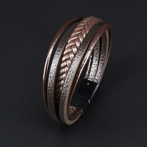 <span class=keywords><strong>Bracelet</strong></span> multi-couches tissé à la main <span class=keywords><strong>pour</strong></span> hommes, bijoux de style européen, cordon en cuir, <span class=keywords><strong>fermeture</strong></span> magnétique - <span class=keywords><strong>Bracelet</strong></span> de style rétro N2604238 - Product Image 4