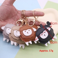 Porte-clés en cuir PU, breloques mignonnes en cuir, porte-clés mouton, pendentif mouton en PU, accessoires de décoration pour sac à dos, jouet, porte-clés de voiture